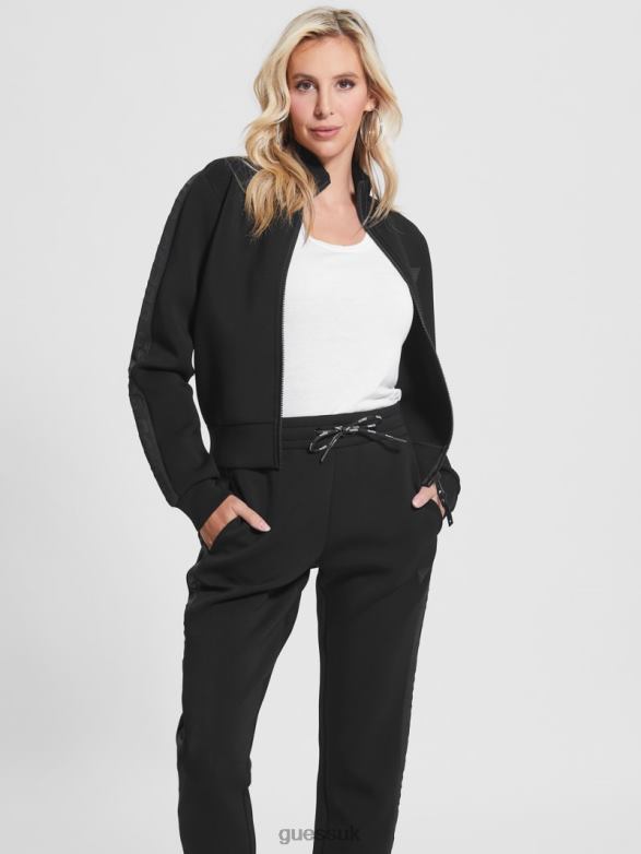 GUESS Women Eco Allie Scuba Sweatshirt Black Apparel V28V61755