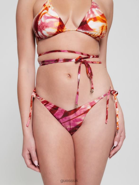 GUESS Women Eco V-Front Bikini Bottoms Colorfull Animalier Apparel V28V62569