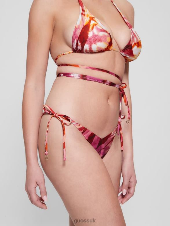 GUESS Women Eco V-Front Bikini Bottoms Colorfull Animalier Apparel V28V62569