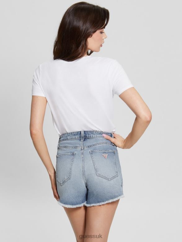 GUESS Women Eco Pop Dream Easy Graphic Tee Pure White Apparel V28V61671