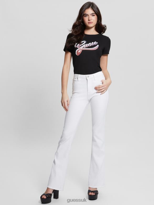 GUESS Women Eco Shaded Logo Tee Black Apparel V28V61386