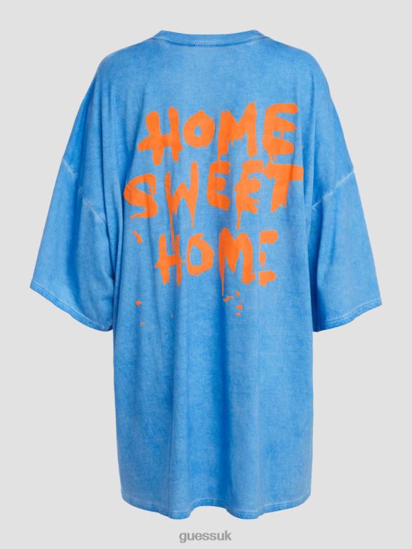 GUESS Women Home Sweet Home Lounge Tee Morning Glory Multi Apparel V28V61034