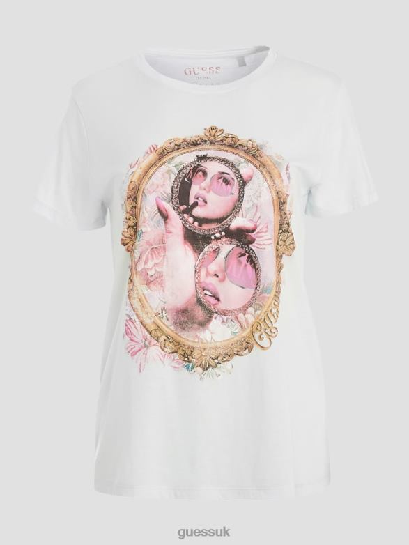 GUESS Women Lipstick Mirror Tee Fresh Air Apparel V28V61497