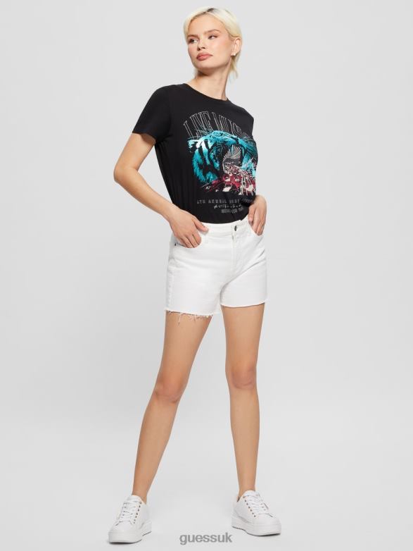 GUESS Women Live Music Easy Graphic Tee Black Apparel V28V61132