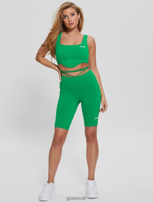 GUESS Women Brigit Active Top Cacti Green Apparel V28V61088