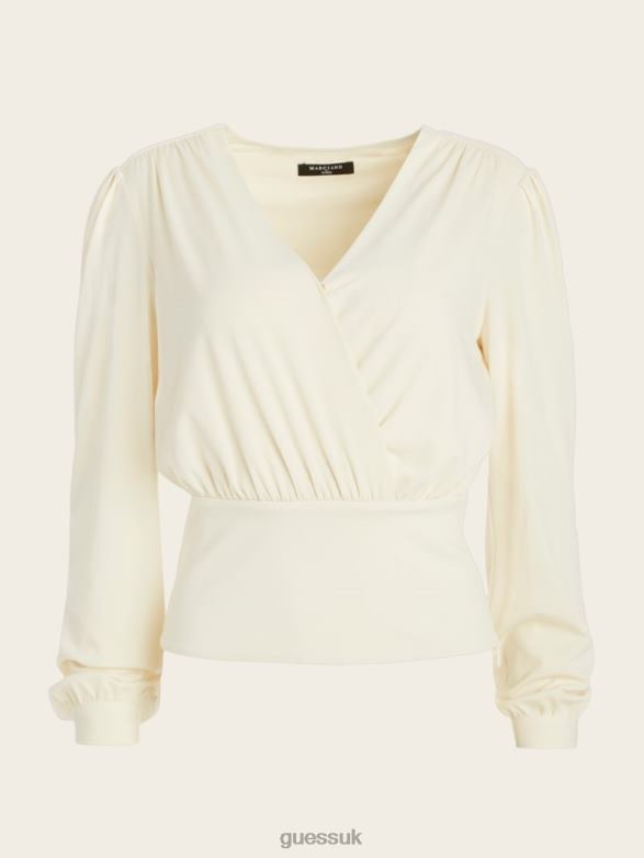 GUESS Women Celeste Long-Sleeve Top Sandy Shore Apparel V28V61434