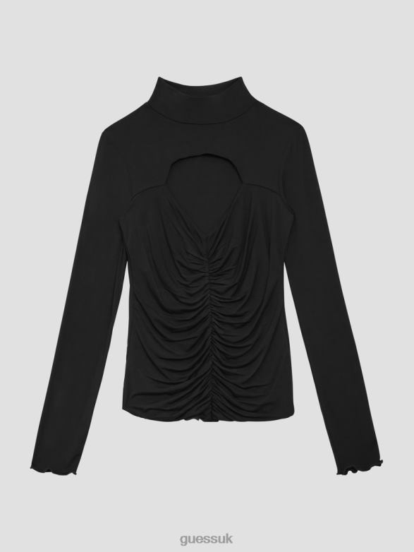 GUESS Women Eco Brienna Cutout Top Black Apparel V28V6965