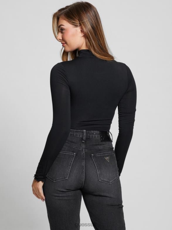 GUESS Women Eco Brienna Cutout Top Black Apparel V28V6965