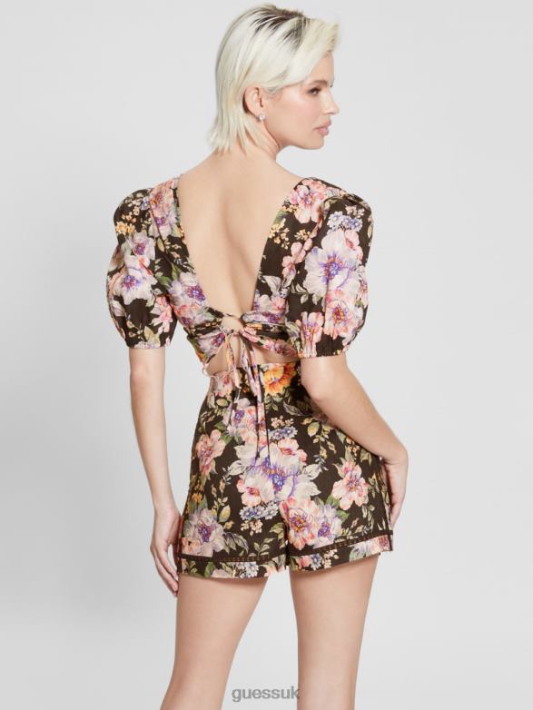 GUESS Women Eco Cassandra Puffed Floral Crop Top Ciaobella Apparel V28V61219