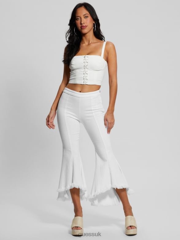 GUESS Women Eco Cecila Bustier Top Pure White Apparel V28V6991