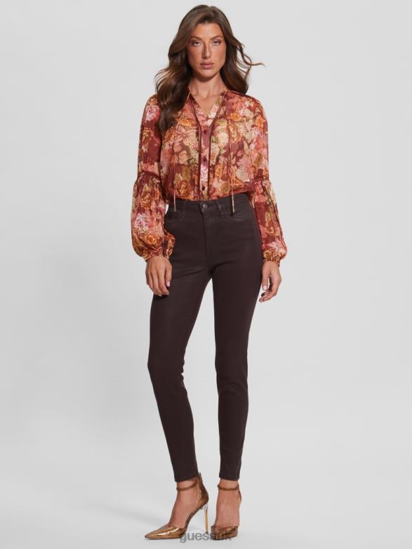 GUESS Women Eco Josette Top Digital Tapestry Print Ma Apparel V28V61560
