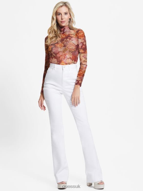 GUESS Women Eco Kamaria Printed Top Digital Tapestry Print Ma Apparel V28V61615