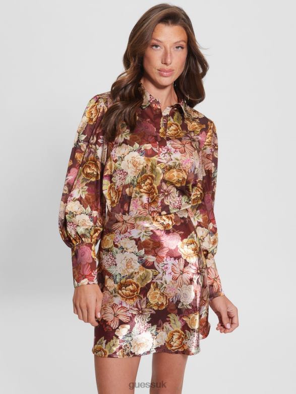 GUESS Women Eco Raven Charm Top Digital Tapestry Print Ma Apparel V28V61471