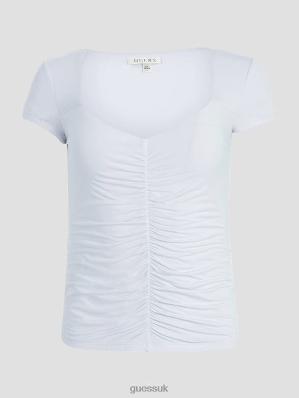 GUESS Women Eco Rayla Ruched Top Fresh Air Apparel V28V61437