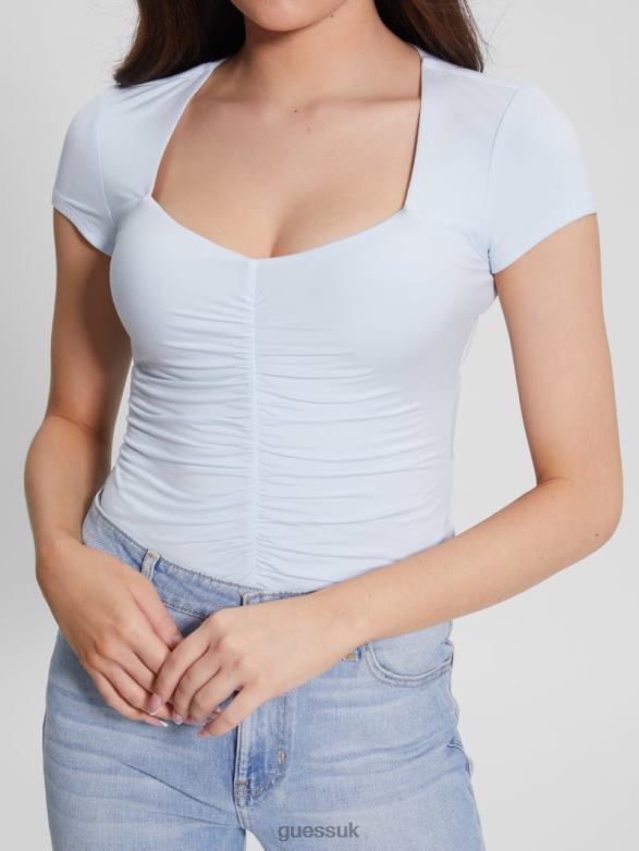 GUESS Women Eco Rayla Ruched Top Fresh Air Apparel V28V61437