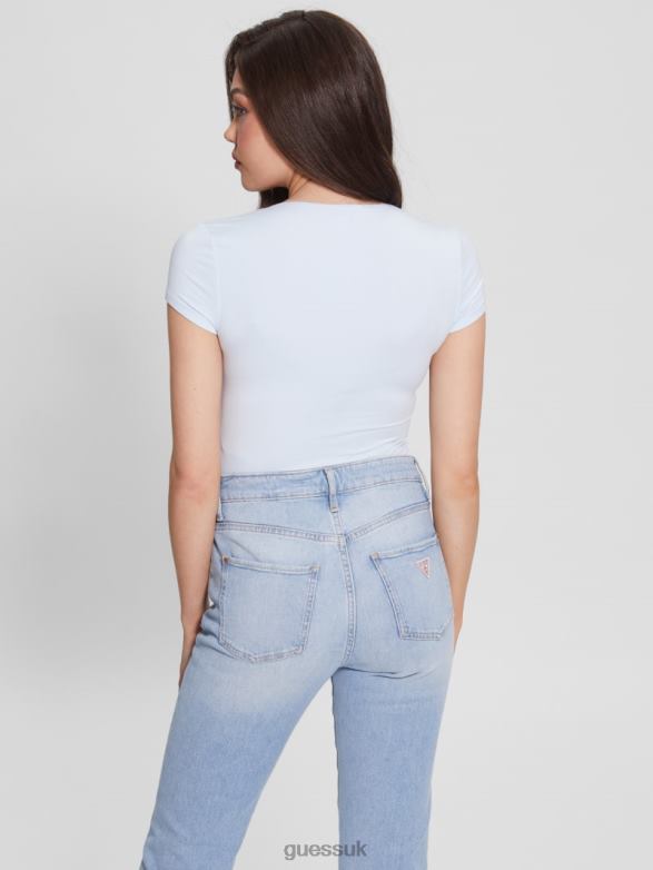 GUESS Women Eco Rayla Ruched Top Fresh Air Apparel V28V61437
