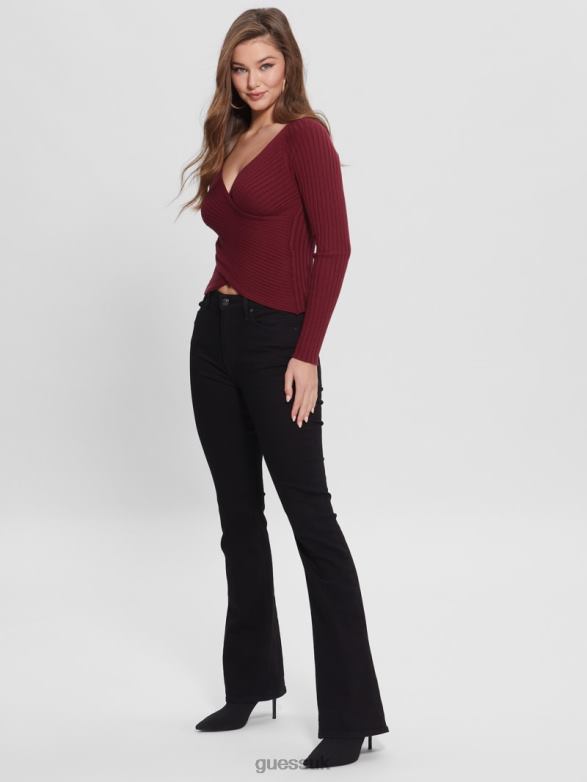 GUESS Women Eco Sabine Sweater Top Tragic Stone Apparel V28V61543
