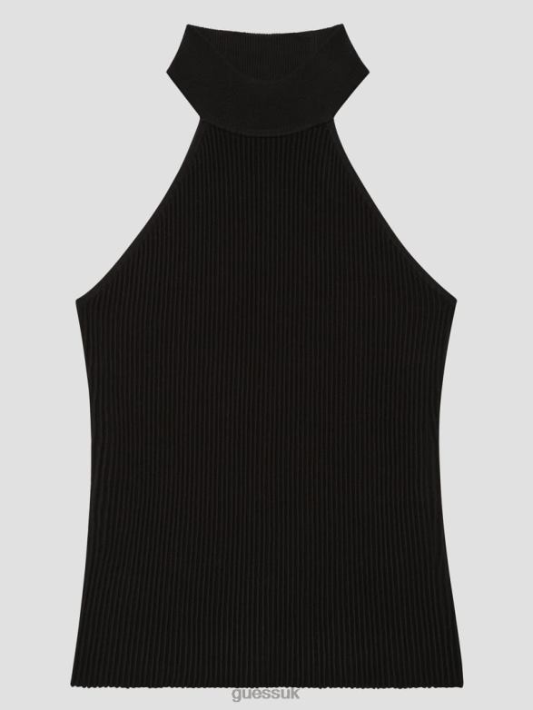 GUESS Women Eco Shayna Mock Neck Top Black Apparel V28V61155