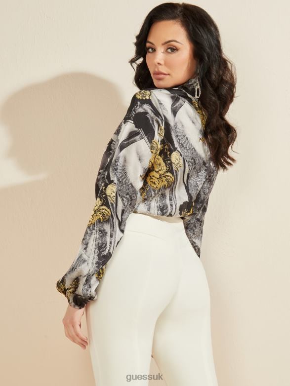 GUESS Women Maggie Top Golden Rose Apparel V28V61672