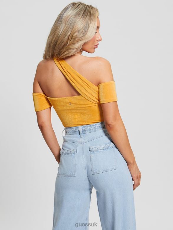 GUESS Women Malori Twisted Strap Top Sunstone Apparel V28V61261