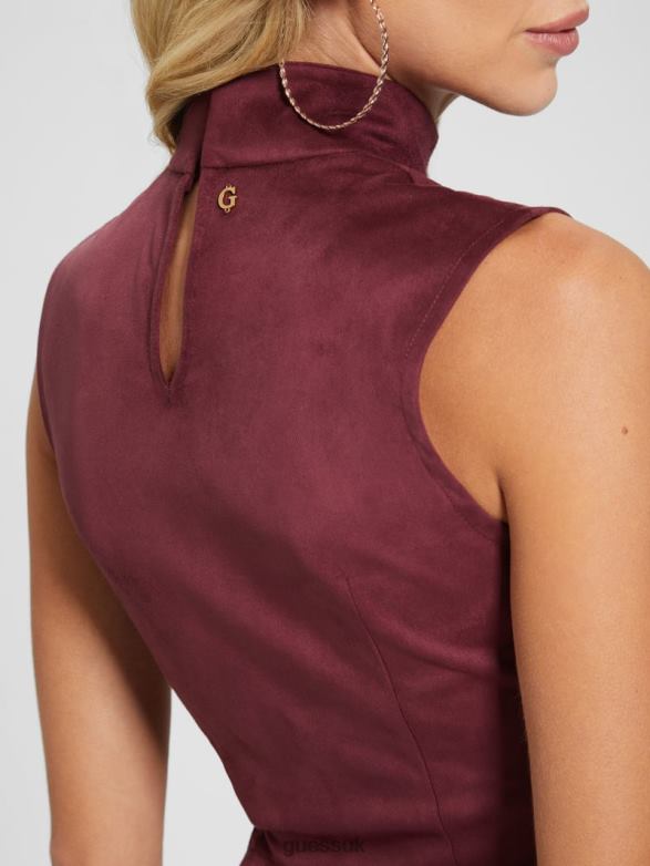 GUESS Women Micheline Top Mystic Wine Apparel V28V61228