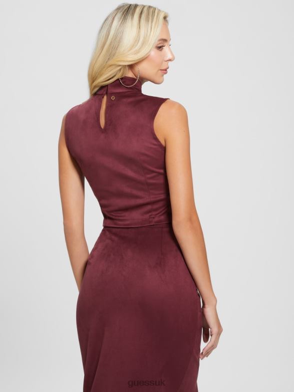 GUESS Women Micheline Top Mystic Wine Apparel V28V61228