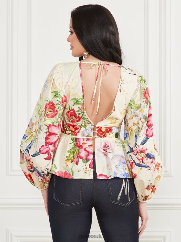 GUESS Women Mira Top Glorious Garden Ao Apparel V28V61401