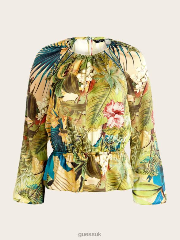 GUESS Women Paige Top Sanctuary Print Apparel V28V61395