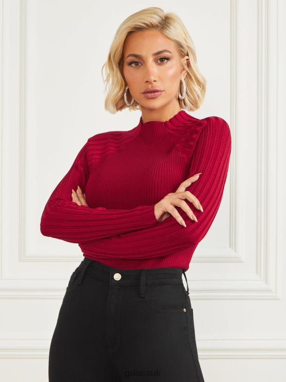 GUESS Women Vision Ribbed Sweater Top Jubilee Apparel V28V61273