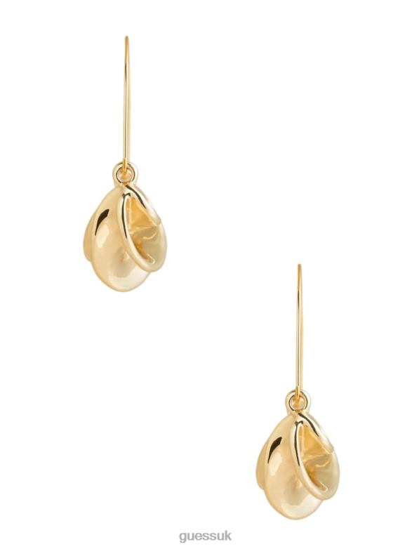 GUESS Women 14K Gold-Plated Twist Hoop Earring Silver/Gold Accessory V28V63916