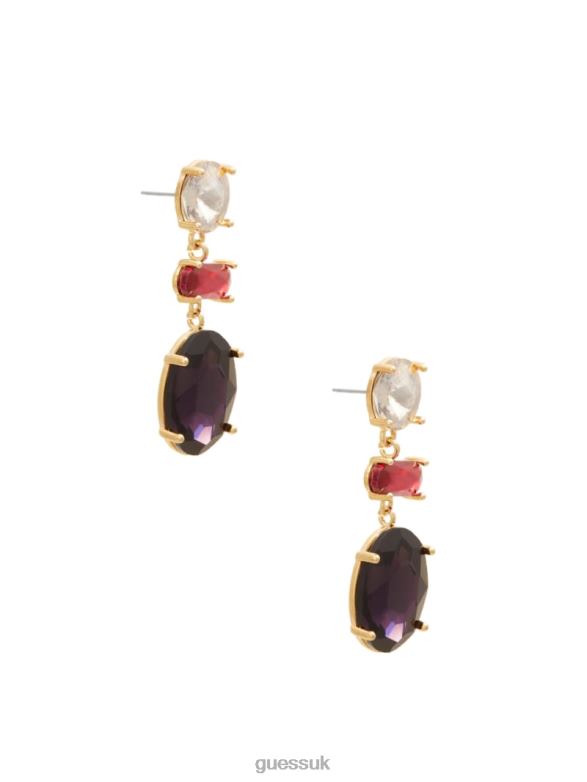 GUESS Women Jess Drop Earrings Silver/Gold Accessory V28V63891