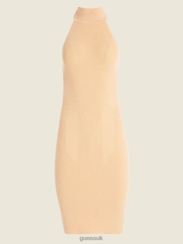 GUESS Women Adley Sweater Dress Whistful Peach Apparel V28V6585