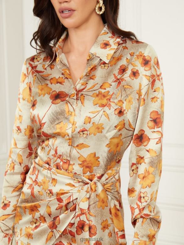 GUESS Women Autumn Dusk Dress Autumn Dusk Print Apparel V28V6825
