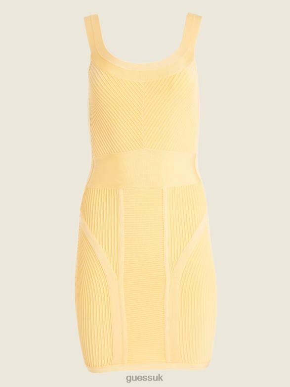 GUESS Women Bella Bandage Dress Cornsilk Apparel V28V6624