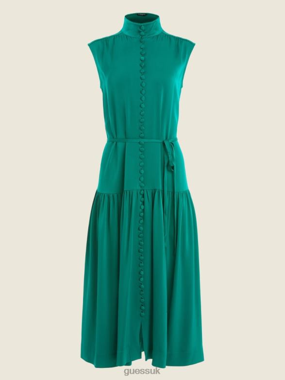GUESS Women Brisa Dress Violet Teal Apparel V28V6897