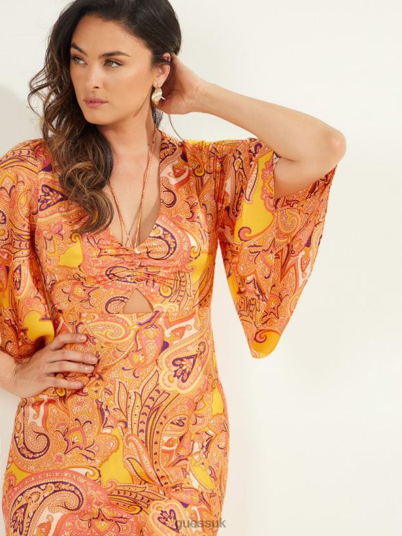 GUESS Women Cabo Paisley Dress Cabo Paisley Apparel V28V6599