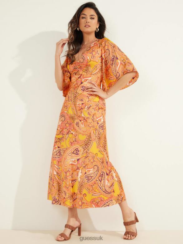 GUESS Women Cabo Paisley Dress Cabo Paisley Apparel V28V6599