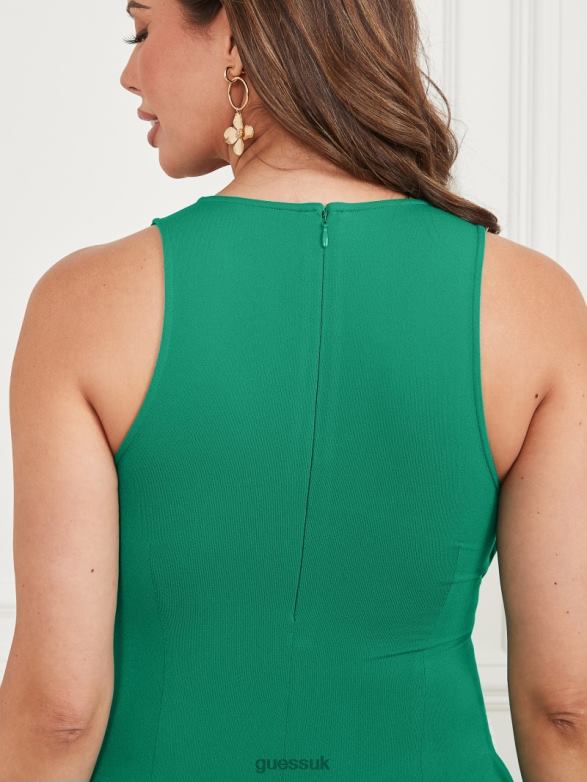 GUESS Women Calla Self-Tie Jumpsuit Classic Emeral Apparel V28V6406