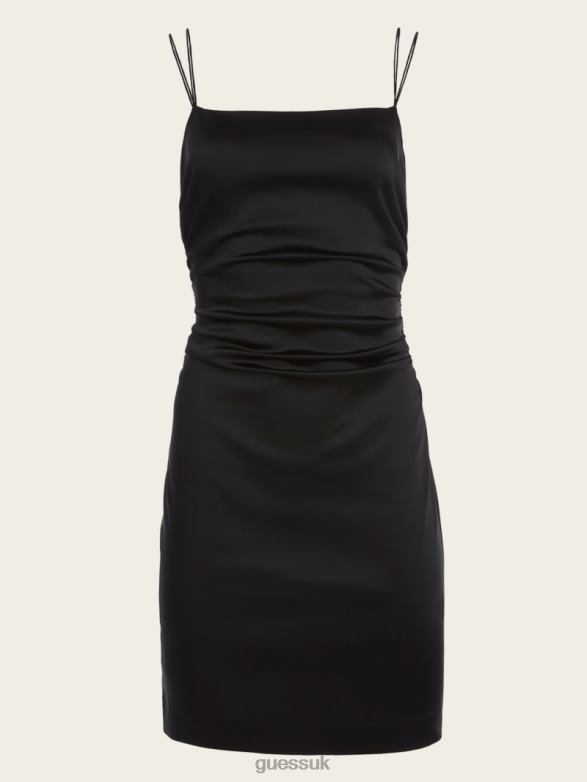 GUESS Women Ermina Sateen Dress Black Apparel V28V6689