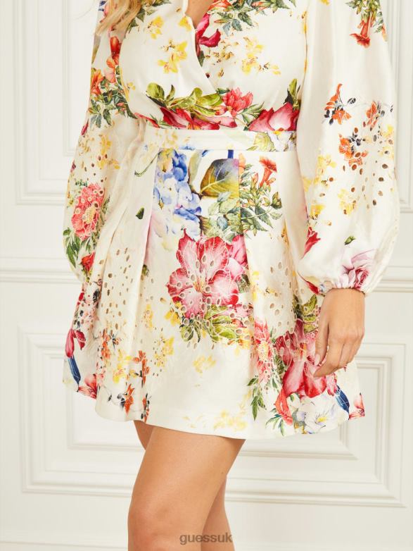 GUESS Women Glorious Embroidered Garden Dress Glorious Garden Ao Apparel V28V6376