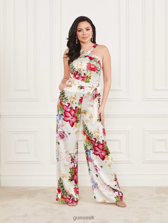 GUESS Women Glorious Floral Jumpsuit Glorious Garden Ao Apparel V28V6511