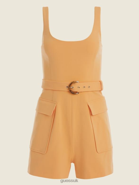 GUESS Women Isla del Carmen Romper Orange Candy Apparel V28V6525