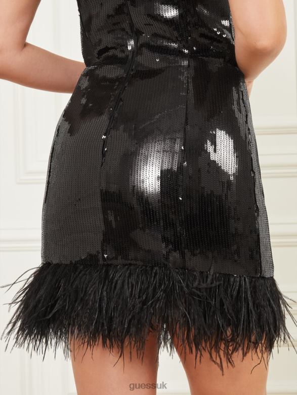 GUESS Women Josephine Corset Dress Black Apparel V28V6390