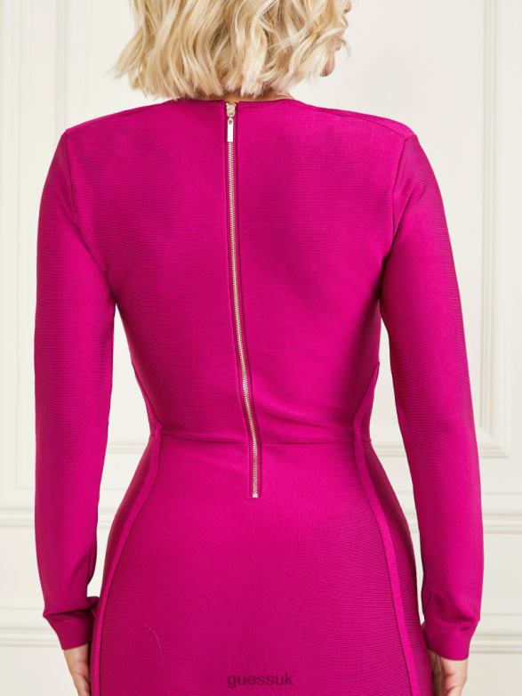 GUESS Women Kagan Bandage Dress Red Rose Apparel V28V6717