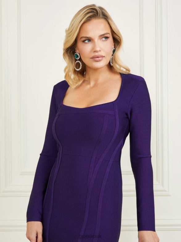 GUESS Women Kagan Bandage Dress Satellite Purple Apparel V28V6799