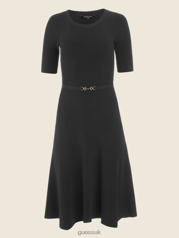GUESS Women Laila Ribbed Sweater Dress Chenille Green Apparel V28V6873