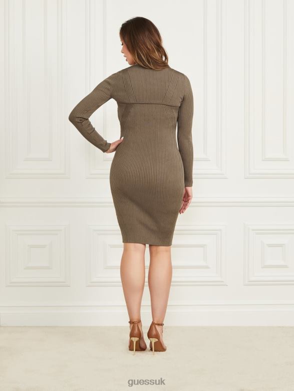GUESS Women Lavinia Sweater Dress Set Cocopop Apparel V28V6539