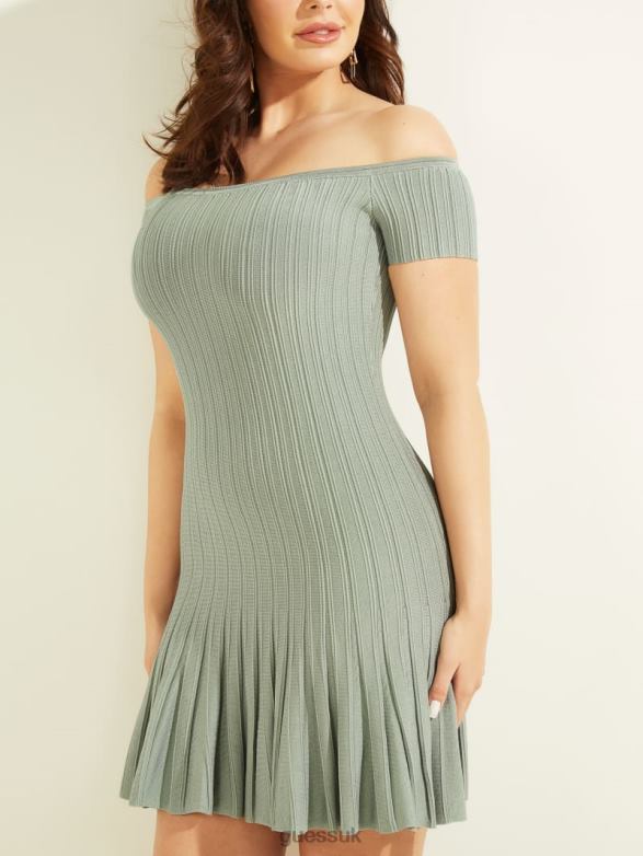 GUESS Women Ranya Sweater Dress Slate Gray Apparel V28V6773