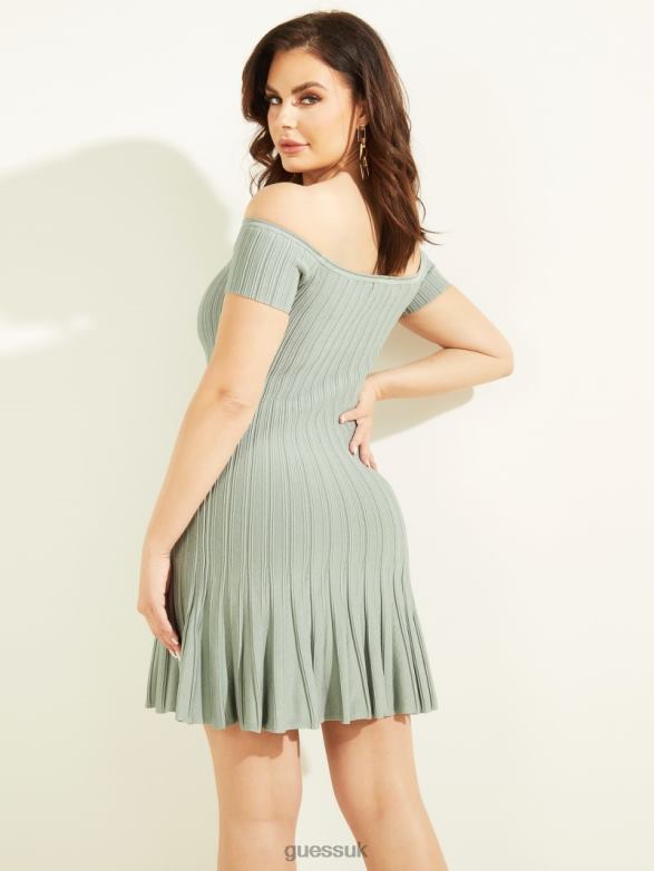 GUESS Women Ranya Sweater Dress Slate Gray Apparel V28V6773