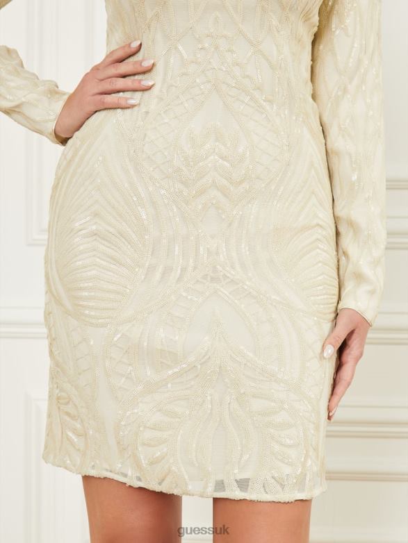 GUESS Women Roaring Sequins Dress Sandy Shore Multi Apparel V28V6623